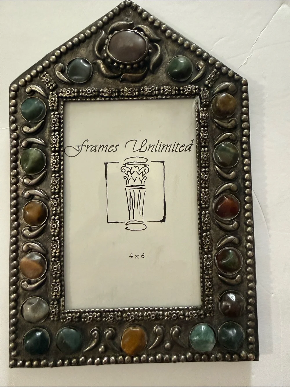 Moroccan Style Gemstone Accent 4x6 Picture Frame